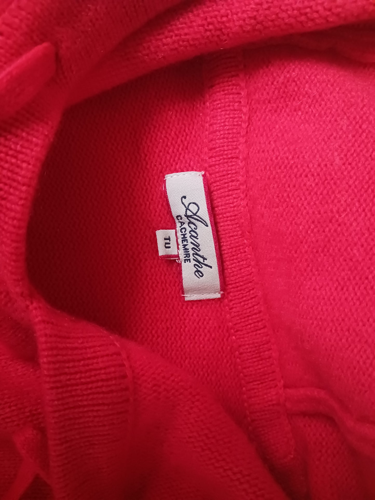 Hoddie 100% cachemire rouge