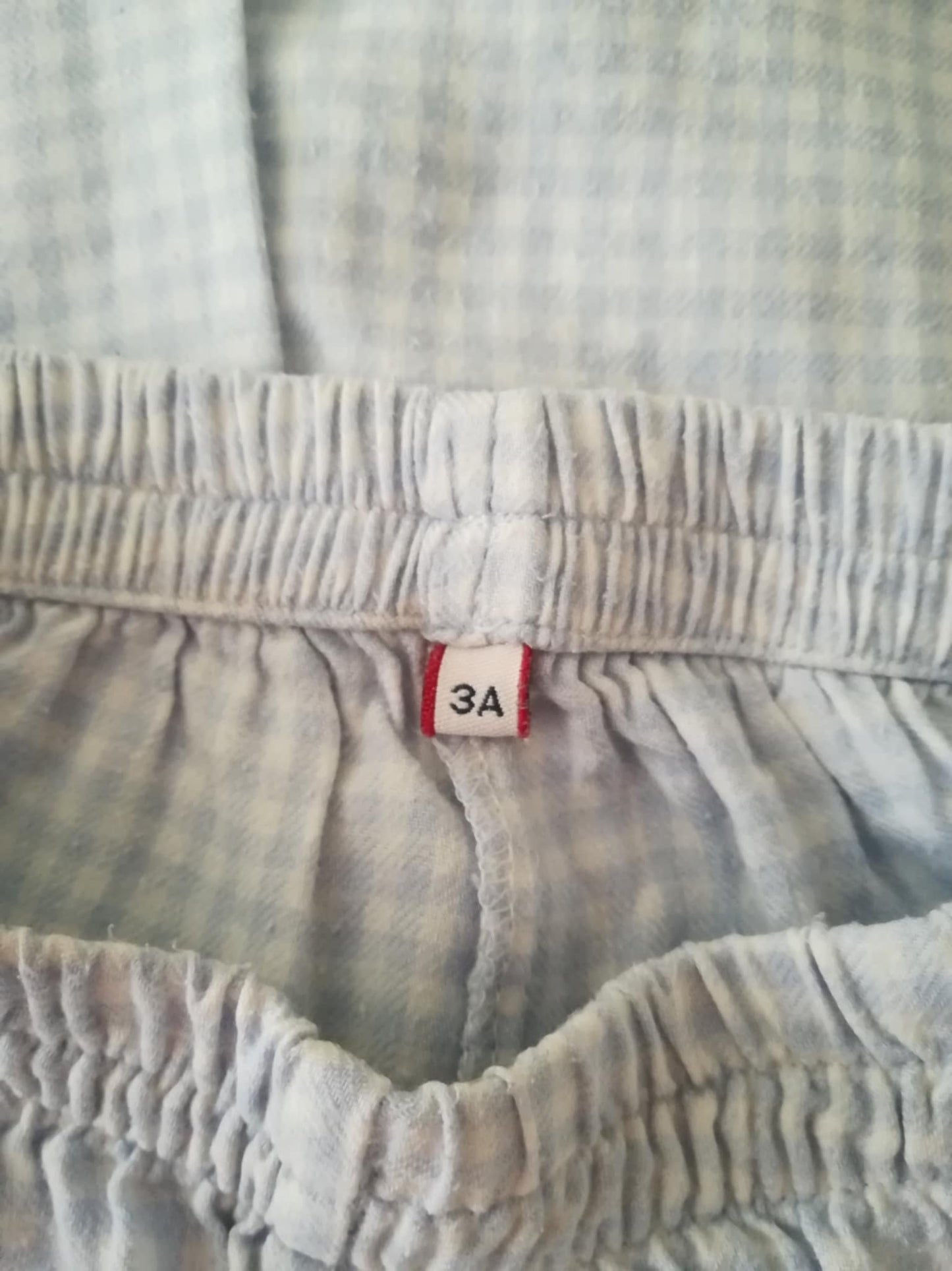 pyjama long Vichy ciel