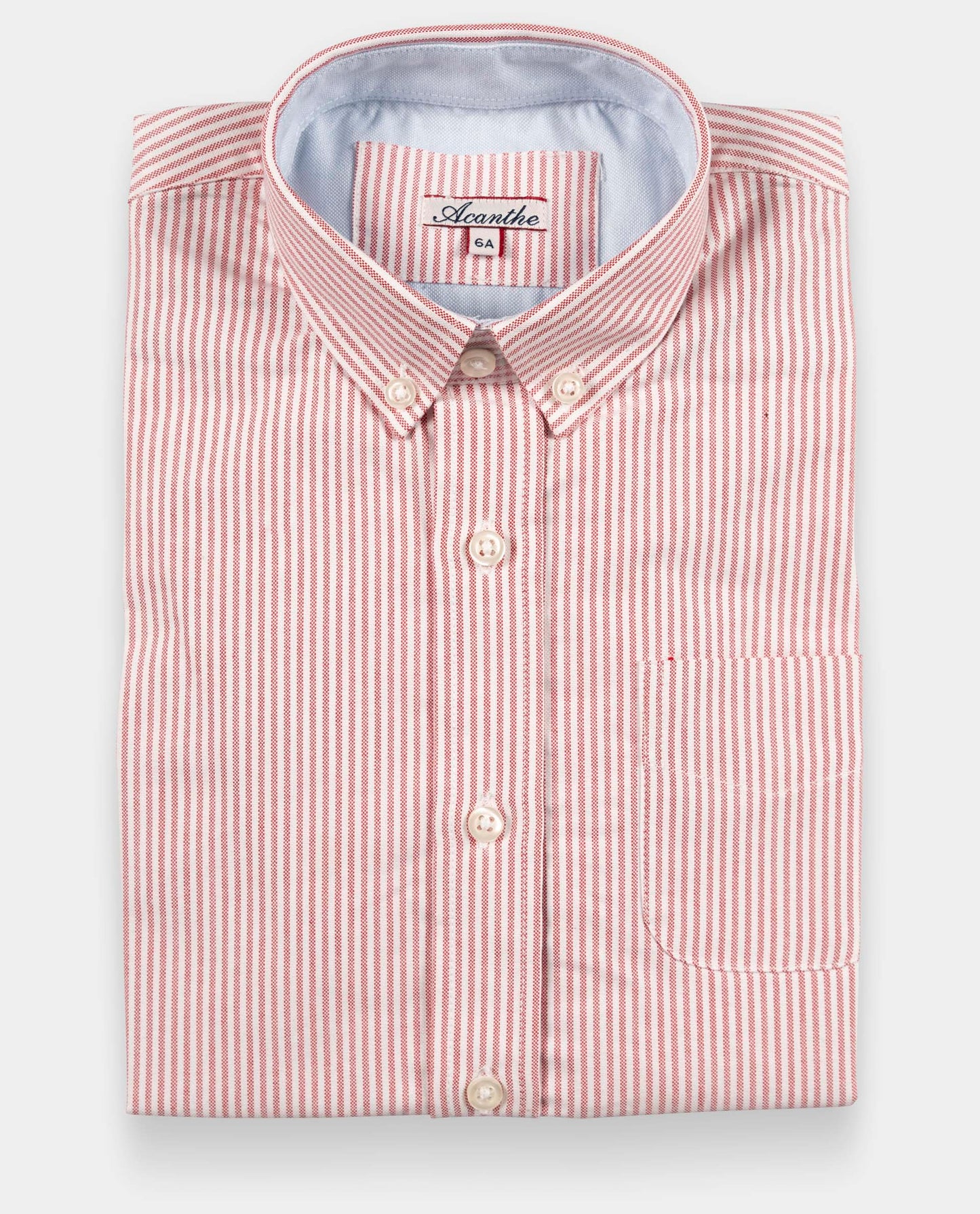 chemise ml oxford rayé rayure rouge