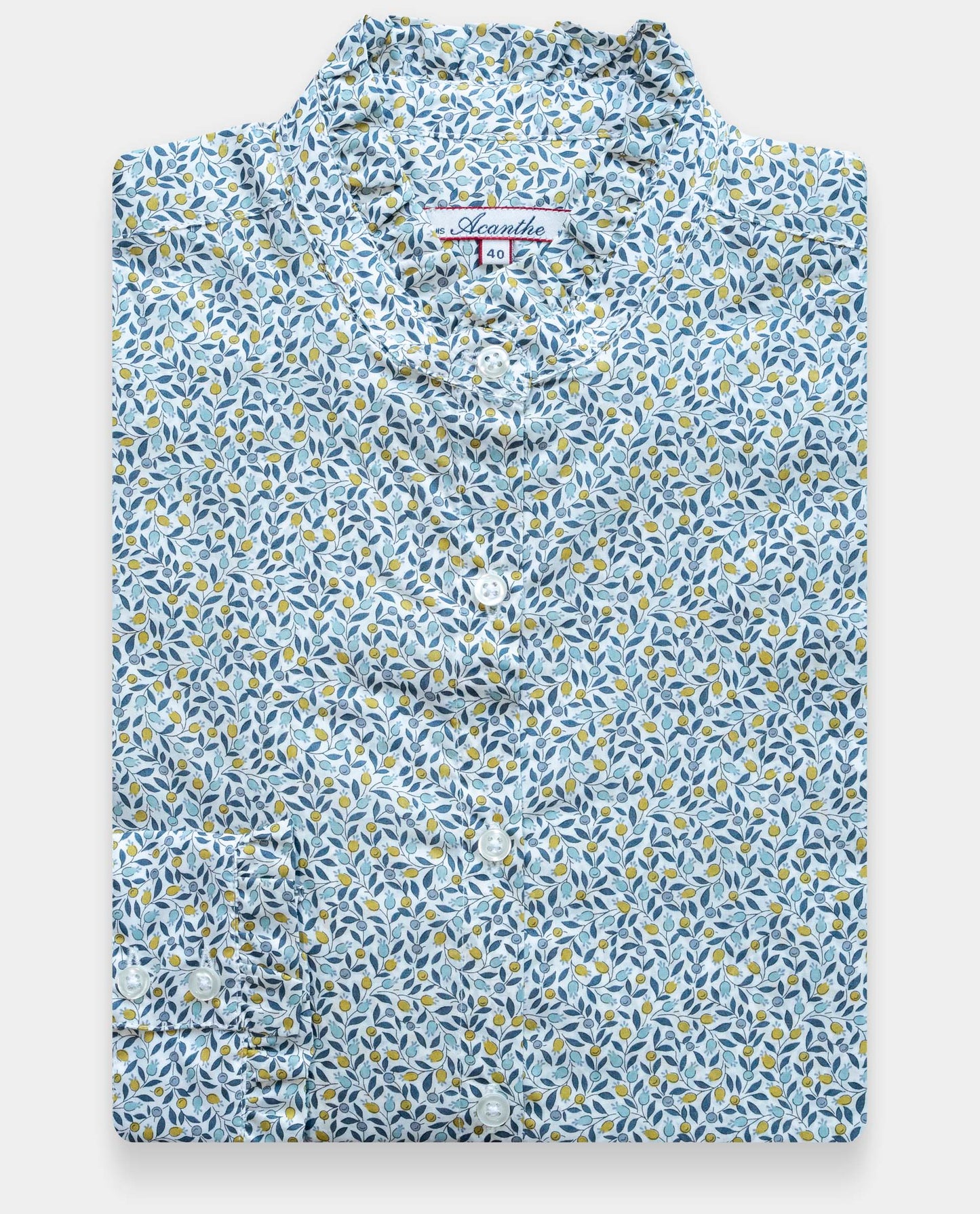 chemisier col et poignets à volants Liberty Liberty Floriana