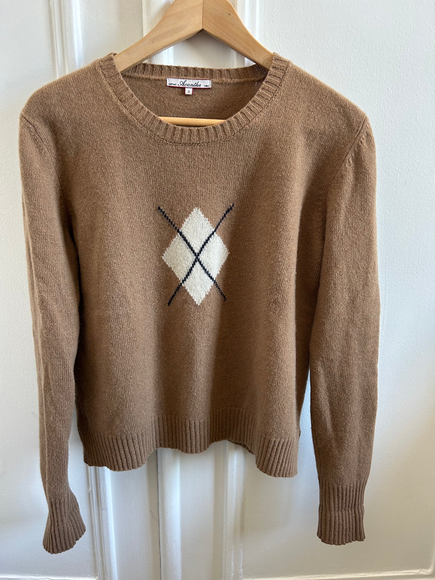 PULL LOSANGE BEIGE