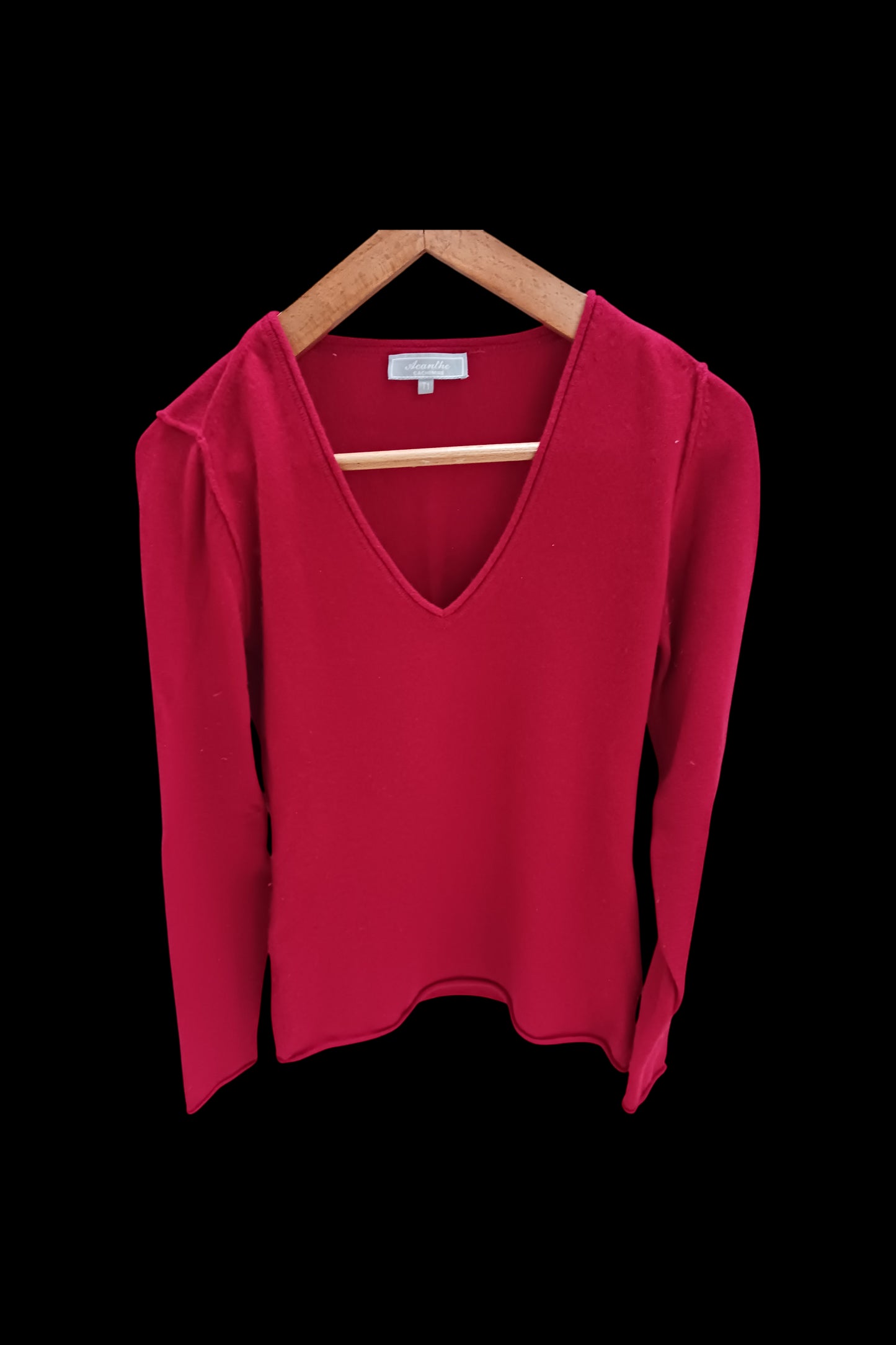 Pull col v 100% cachemire