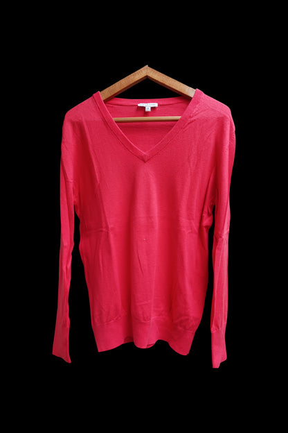 Pull col v 95% coton 5% cachemire