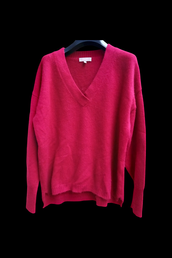 Pull loose V croisé 100% cachemire