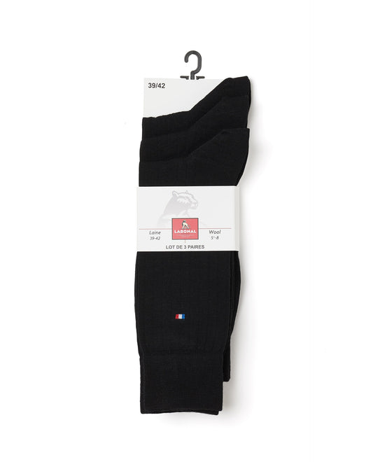 Lot de 3 paires mi-chaussettes 38983 Noir