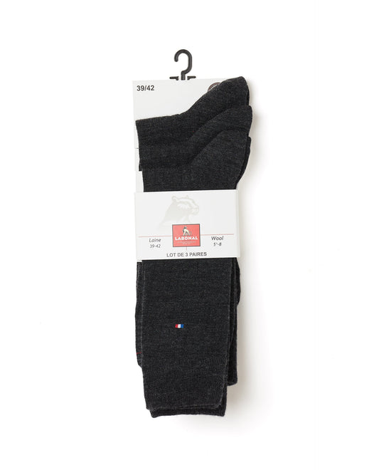 Lot de 3 paires mi-chaussettes 38983 Gris