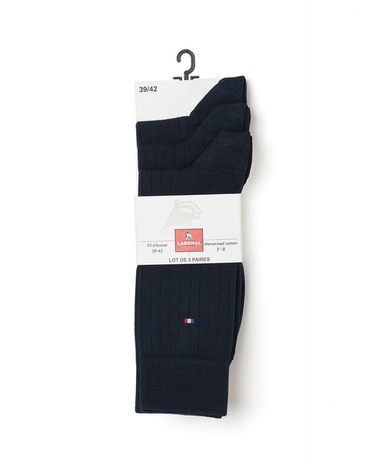 Lot de 3 paires mi-chaussettes 31414 Marine