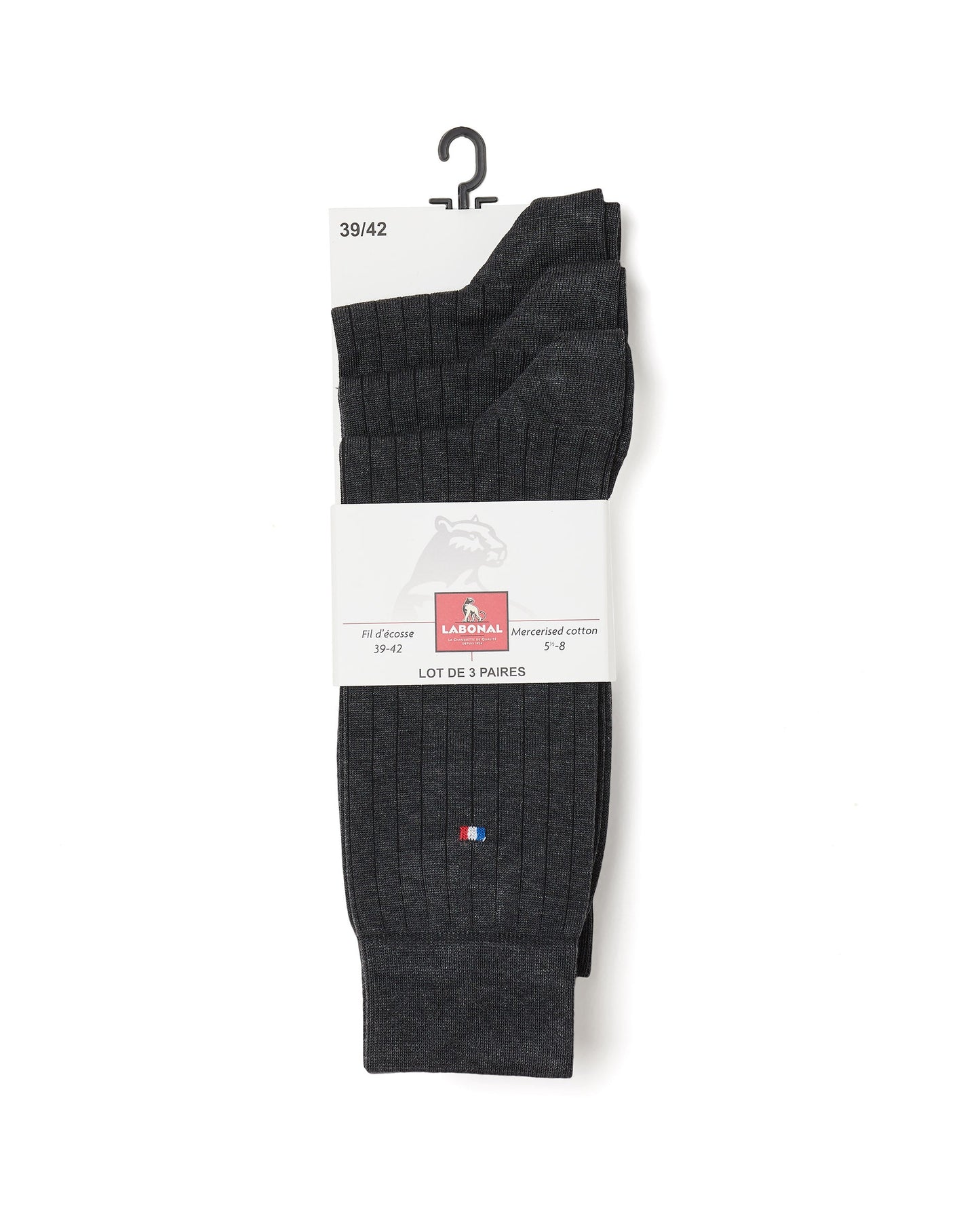 Lot de 3 paires mi-chaussettes 31414 Gris