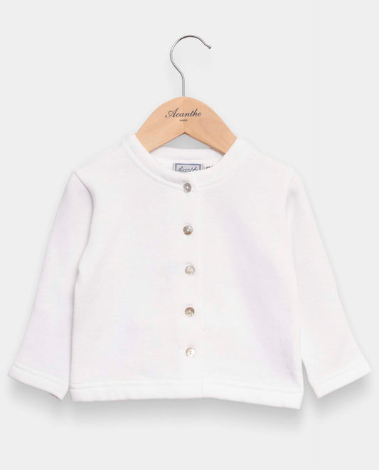 Cardigan sweat blanc