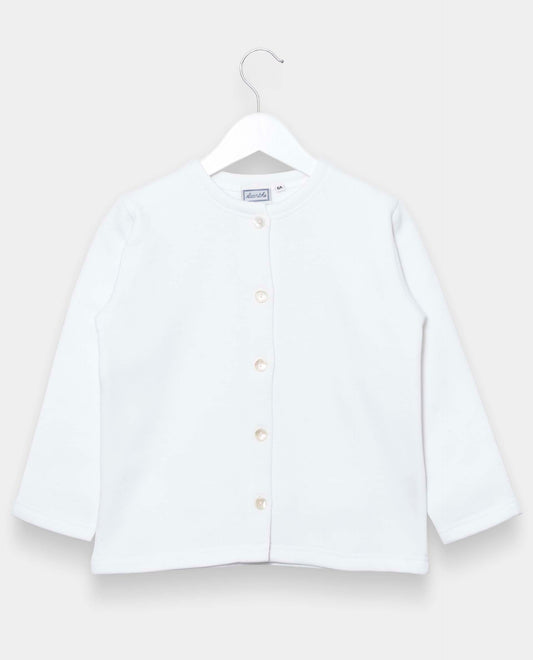 Cardigan sweat blanc