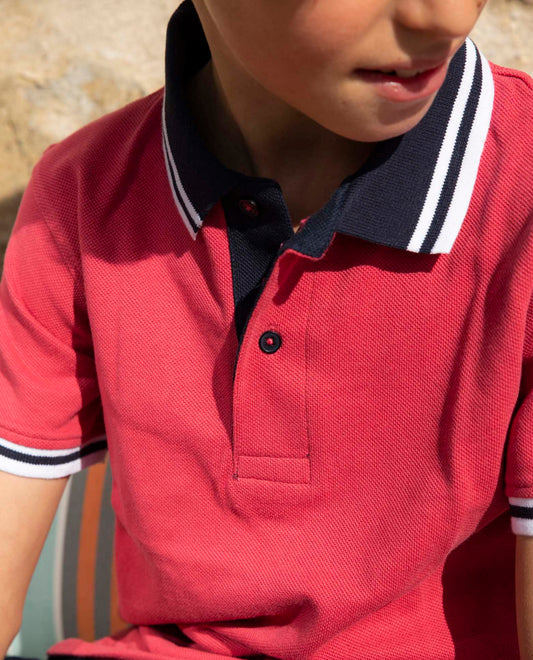 Polo piqué rouge