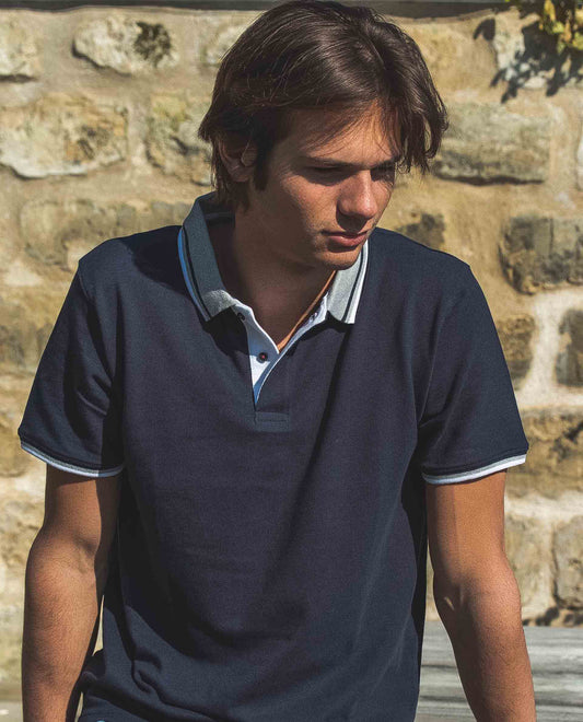 Polo piqué marine
