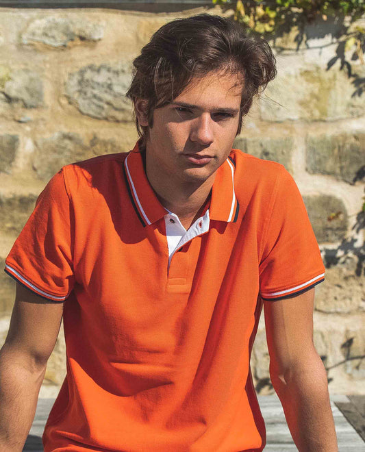 Polo piqué orange