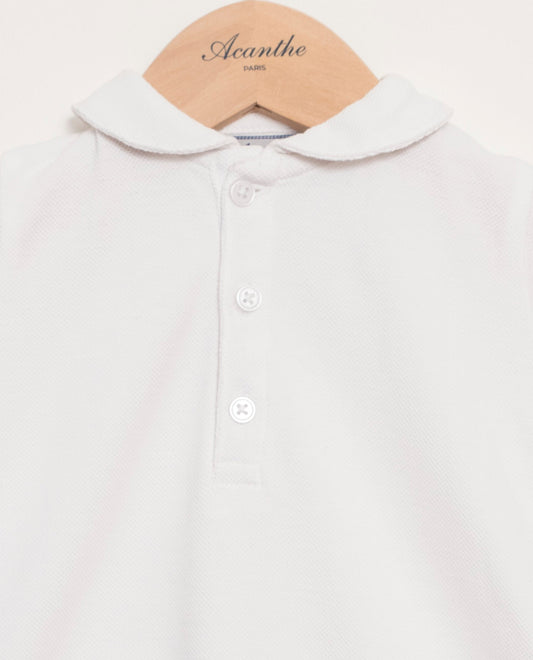 combinaison blanche col rond