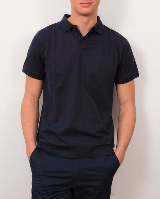 Polo jersey marine