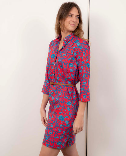 Robe chemisier en Liberty® fleur Columbia Road