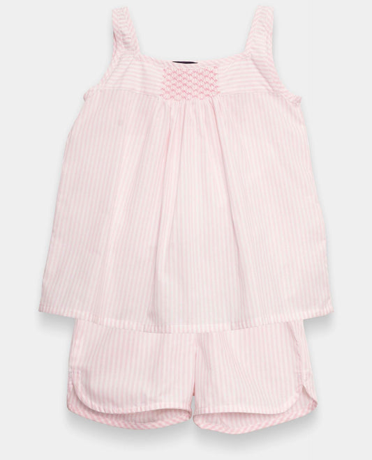 Pyjashort rayure rose