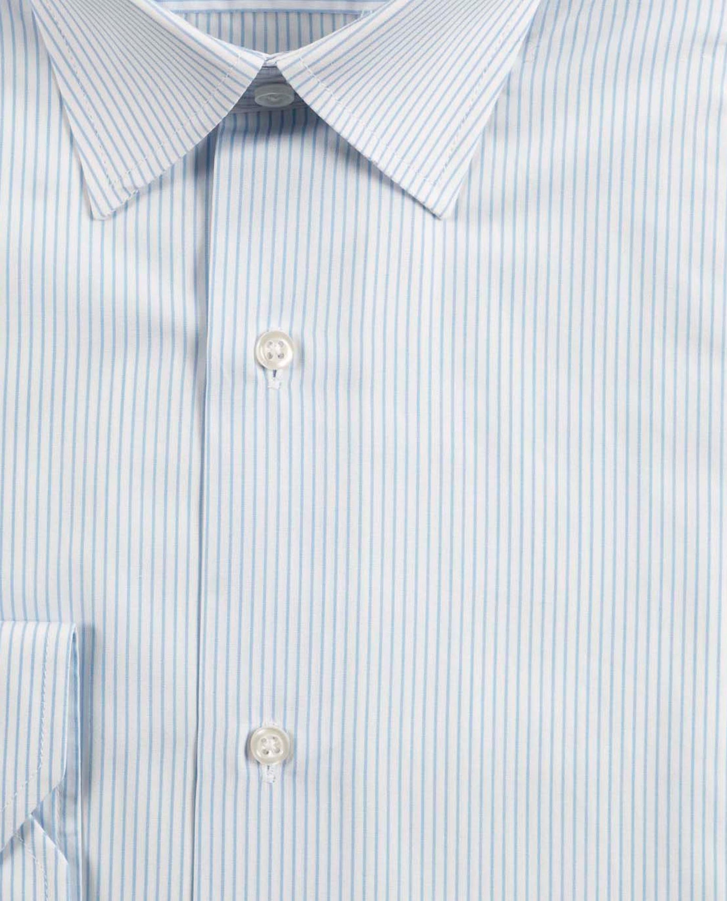 Chemise col italien rayure ciel