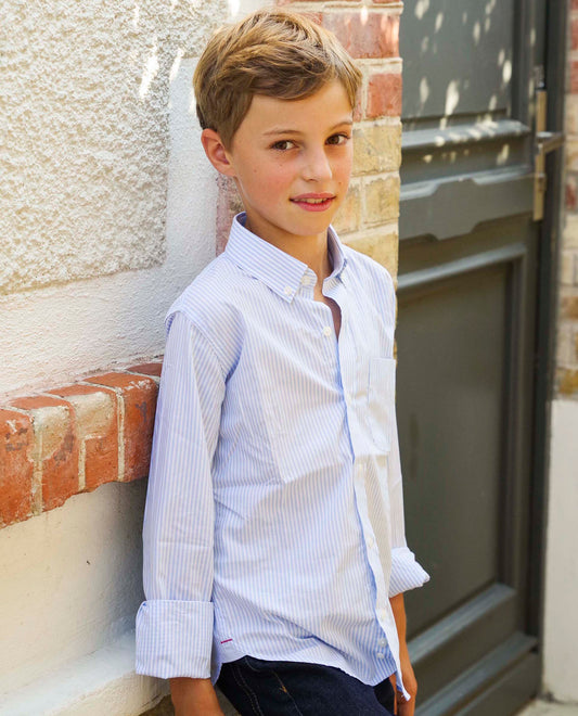 chemise ml rayure ciel