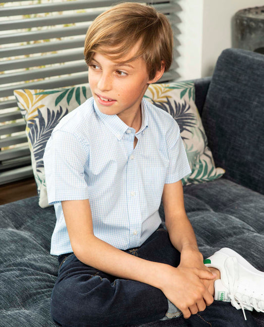 chemise mc JG Vichy ciel