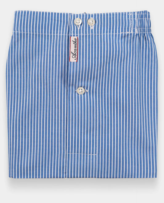 Caleçon rayure bleu moyen