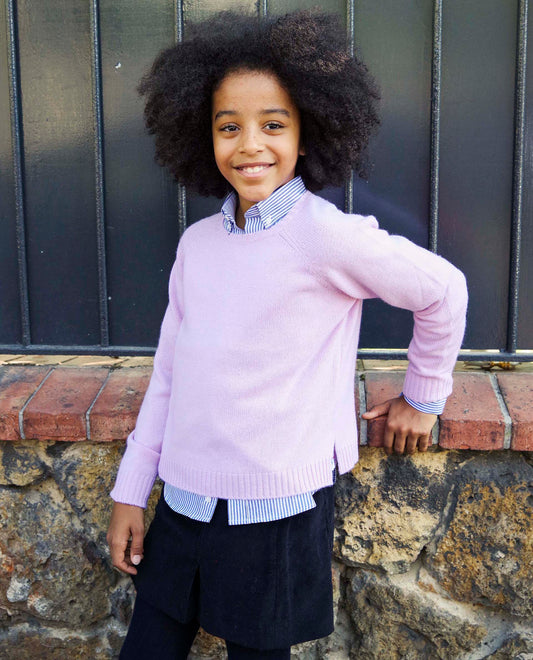 pull col rond 30 cachemire Rose