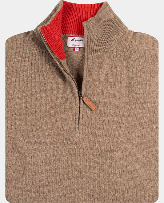 pull zip camionneur 100 lwl Beige