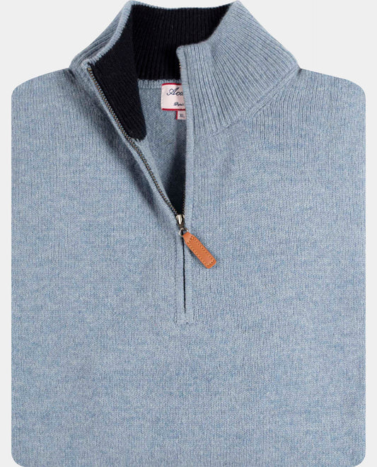 pull zip camionneur 100 lwl Denim clair