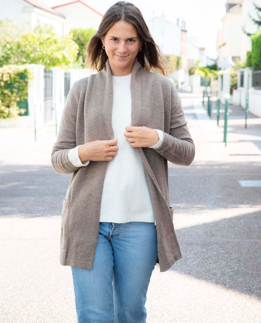 veste emmanchures ajourées 100 lwl Beige