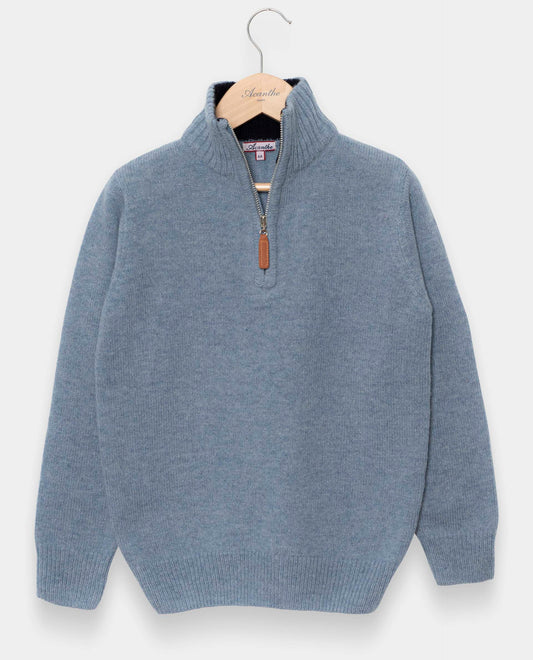 pull zip camionneur 100 lwl Denim clair