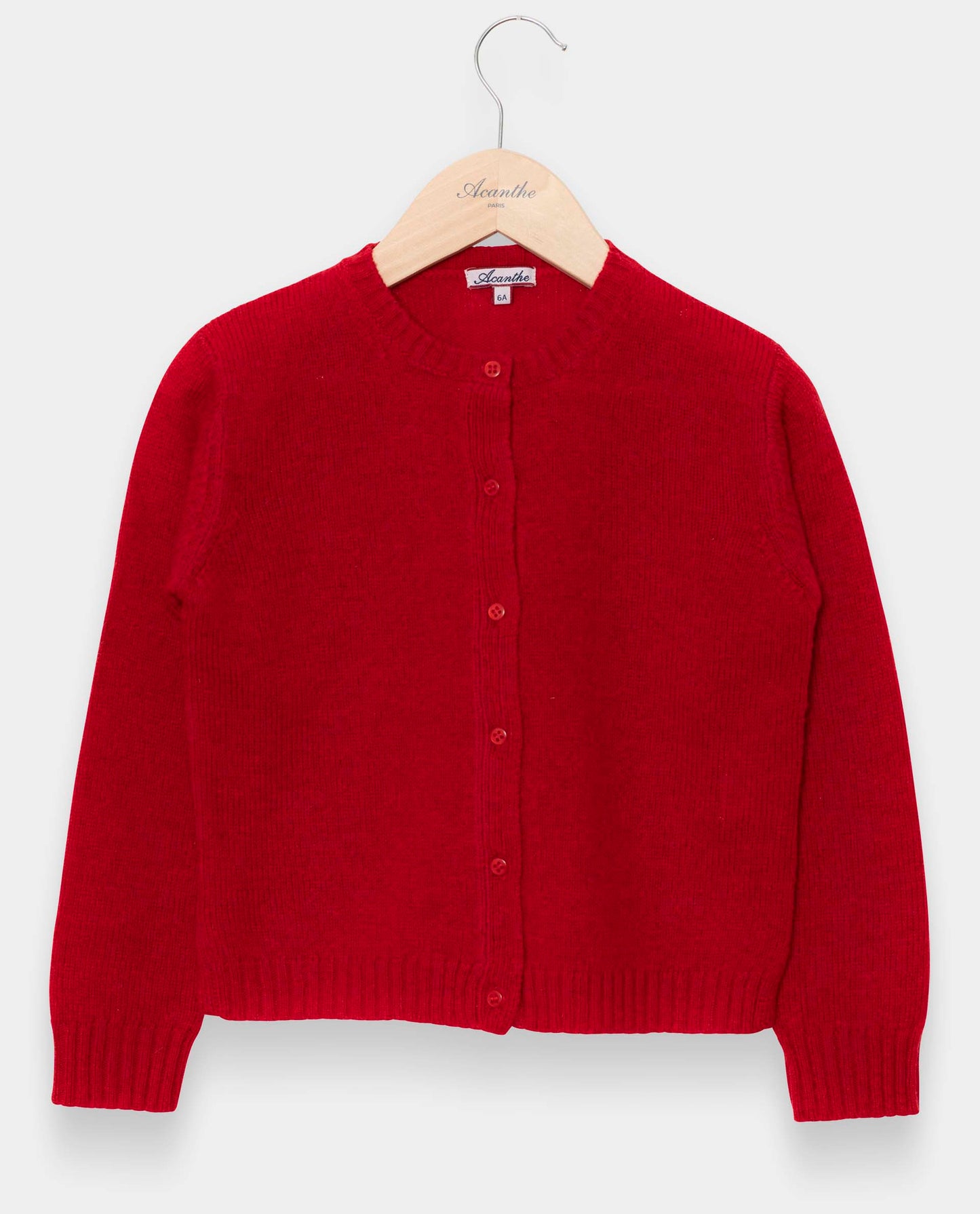 cardigan col rond fentes cà´tés 100 lwl Rouge