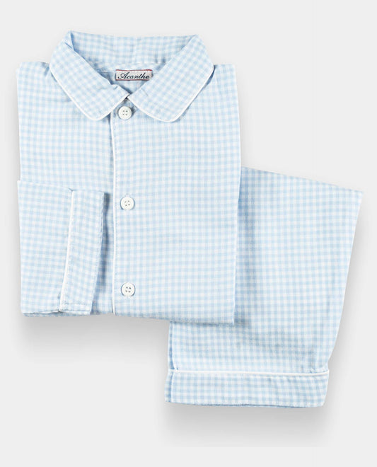 pyjama long Vichy ciel