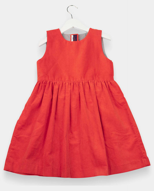 robe chasuble velours Rouge