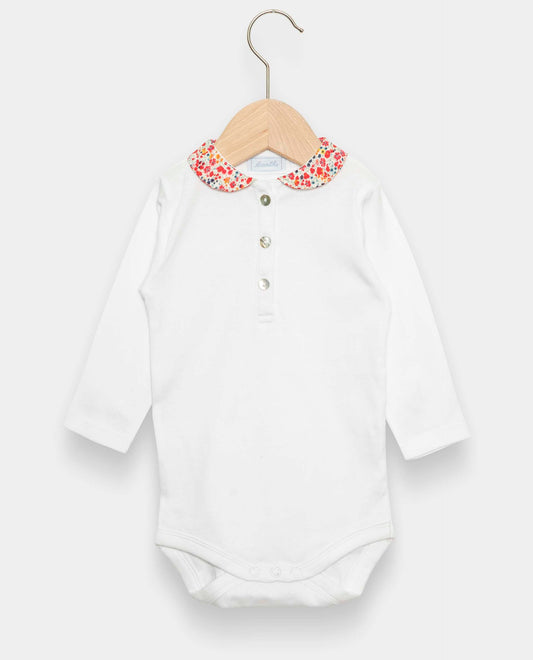 body col rond Liberty ml blanc/Liberty rouge