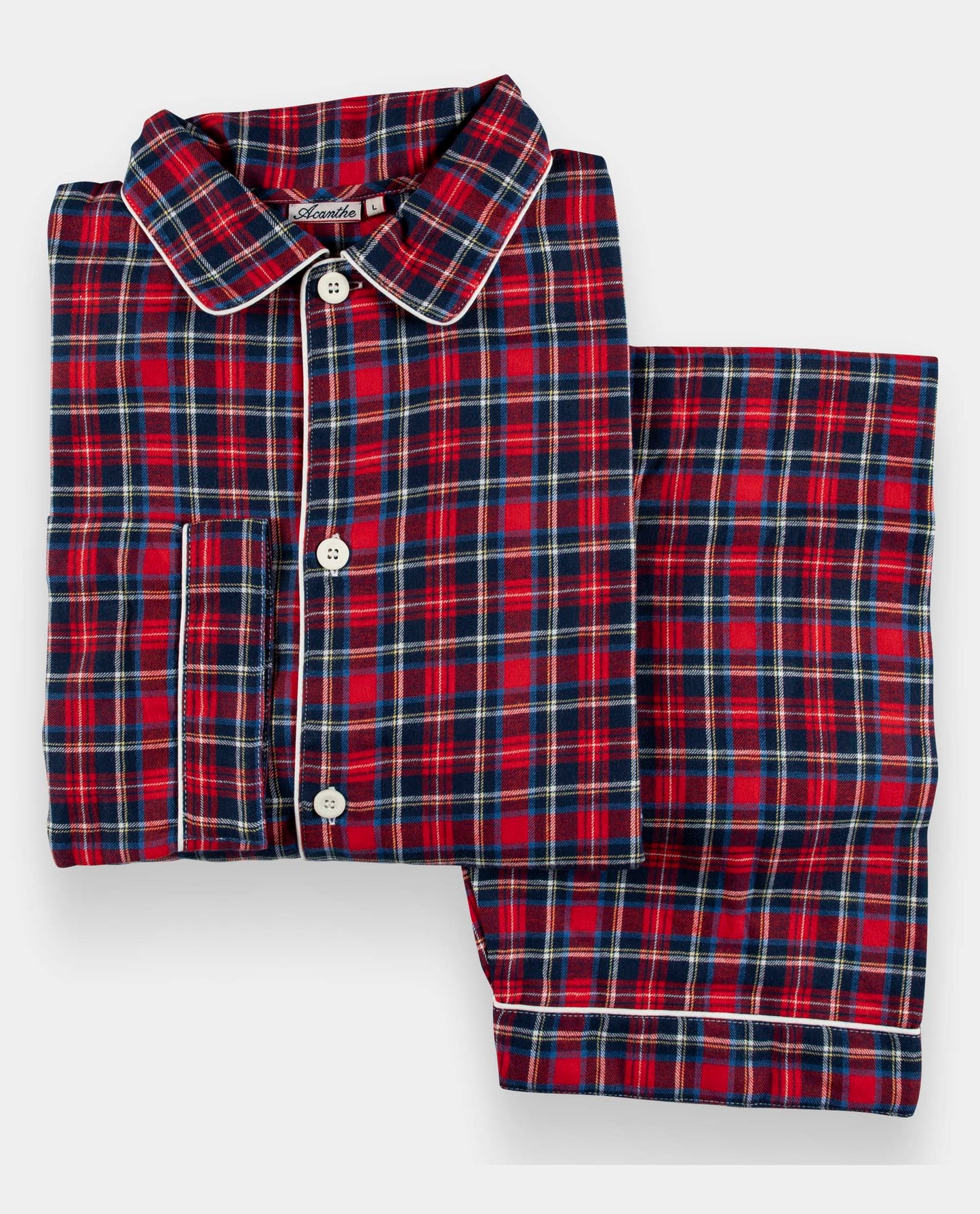 pyjama long écossais rouge