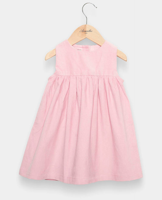 robe chasuble velours Rose