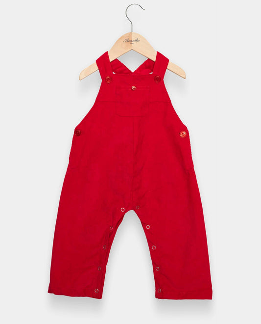 salopette velours Rouge