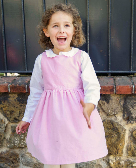 robe chasuble velours Rose