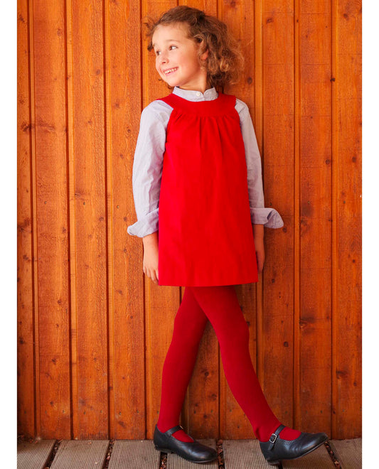 robe trapèze velours Rouge