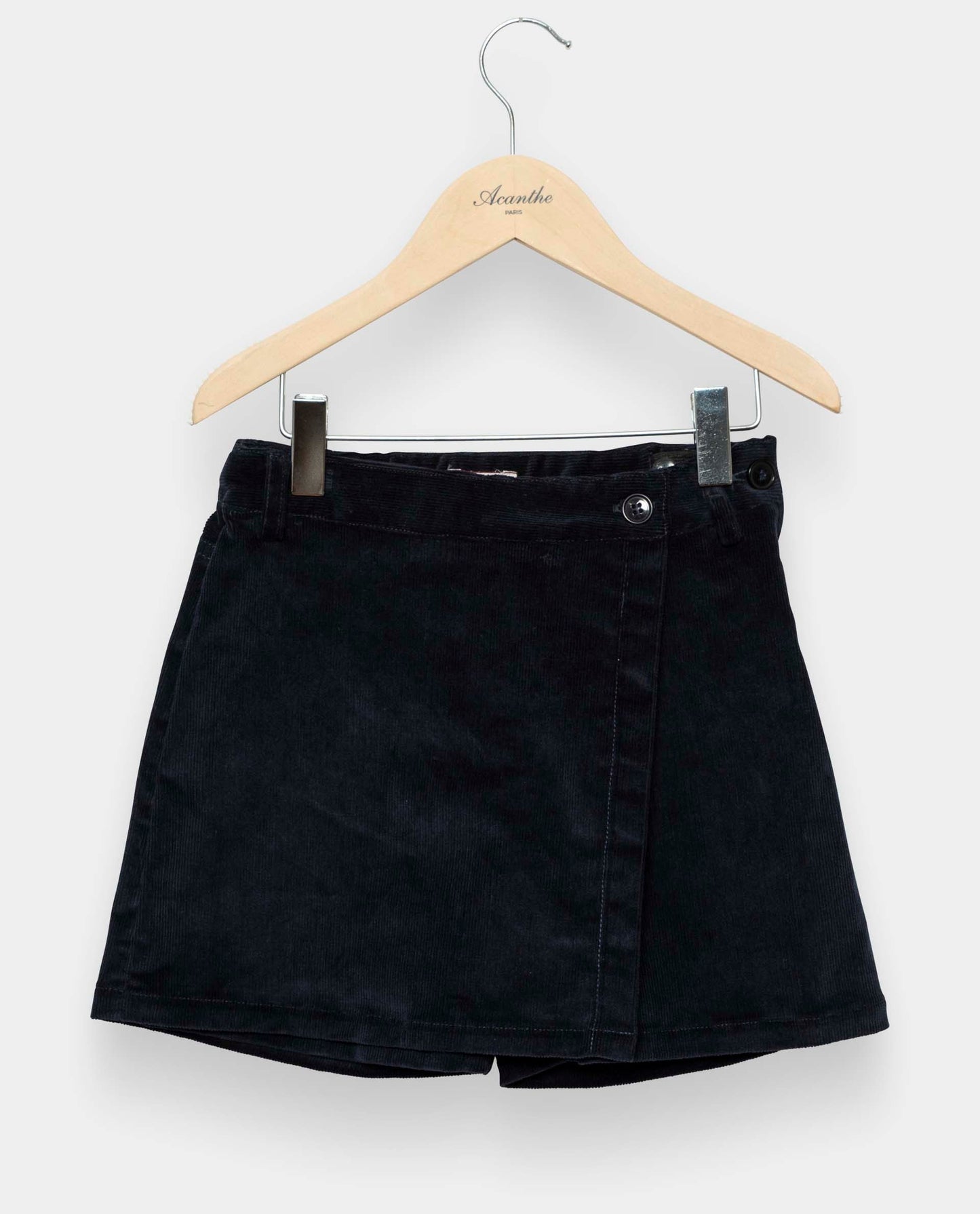 jupe short velours Marine