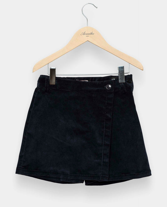 jupe short velours Marine