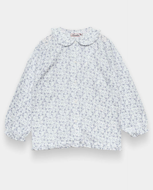 pyjama ml imprimé fleur grise