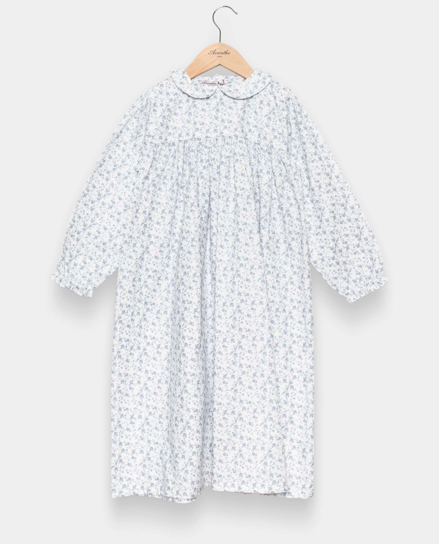 chemise de nuit ml imprimé fleur grise
