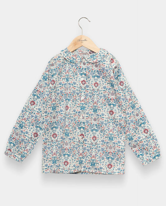 chemisier col rond Liberty fleur Palmeira