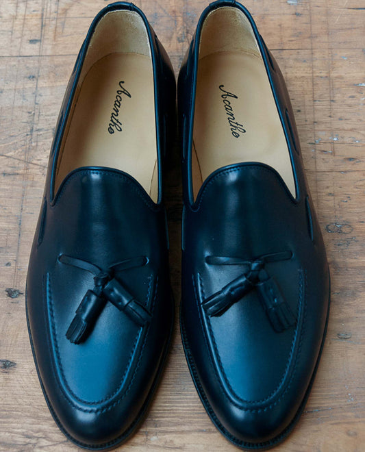 Mocassin à  glands 3136 cuir Marine