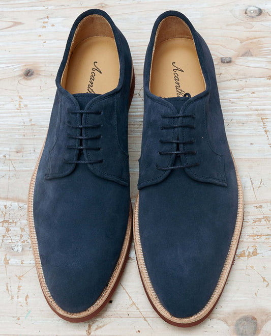 Derby 13357 suede Bleu