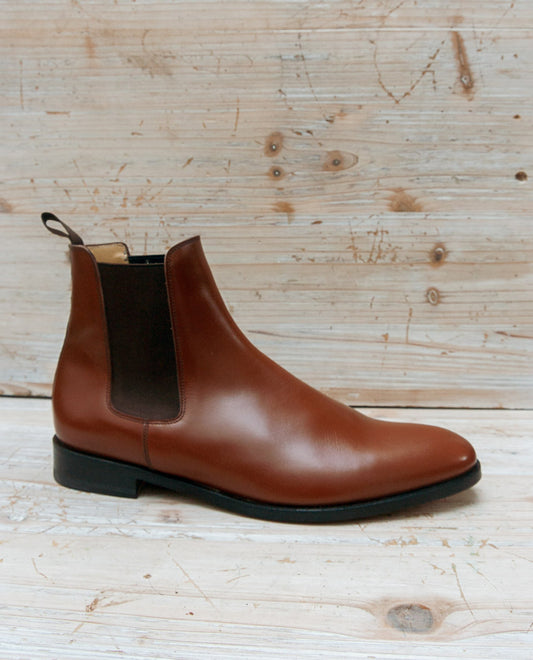 Boots élastique  12758 cuir cognac