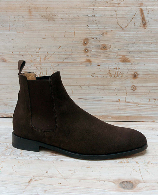 Boots élastique 12758 suede Marron