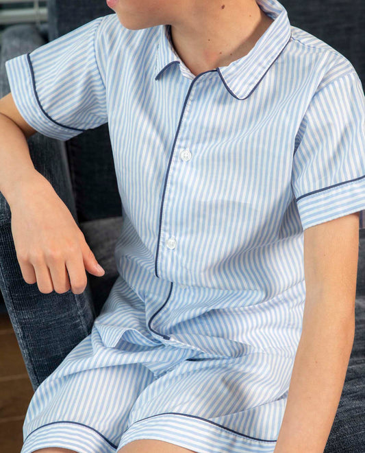 pyjama court rayure ciel