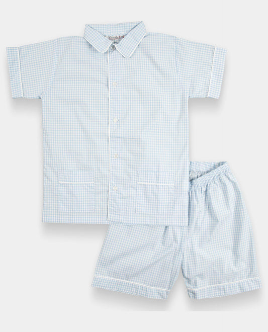 pyjama court JG Vichy ciel